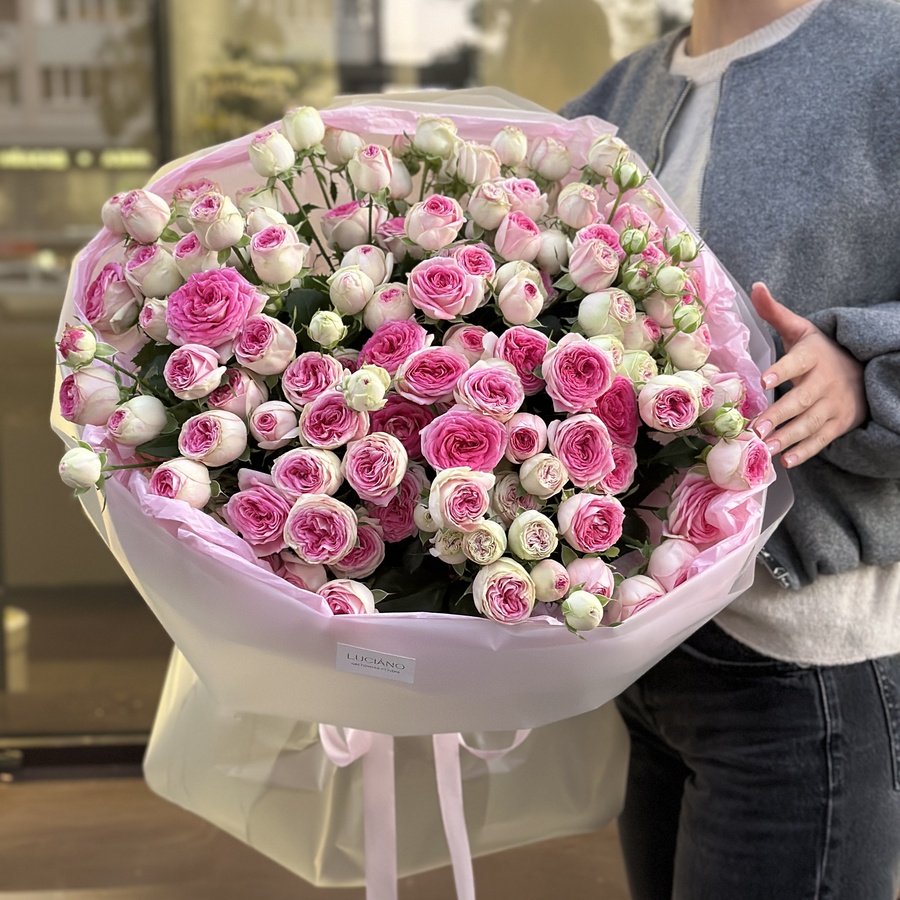 Кустовые розы 21шт