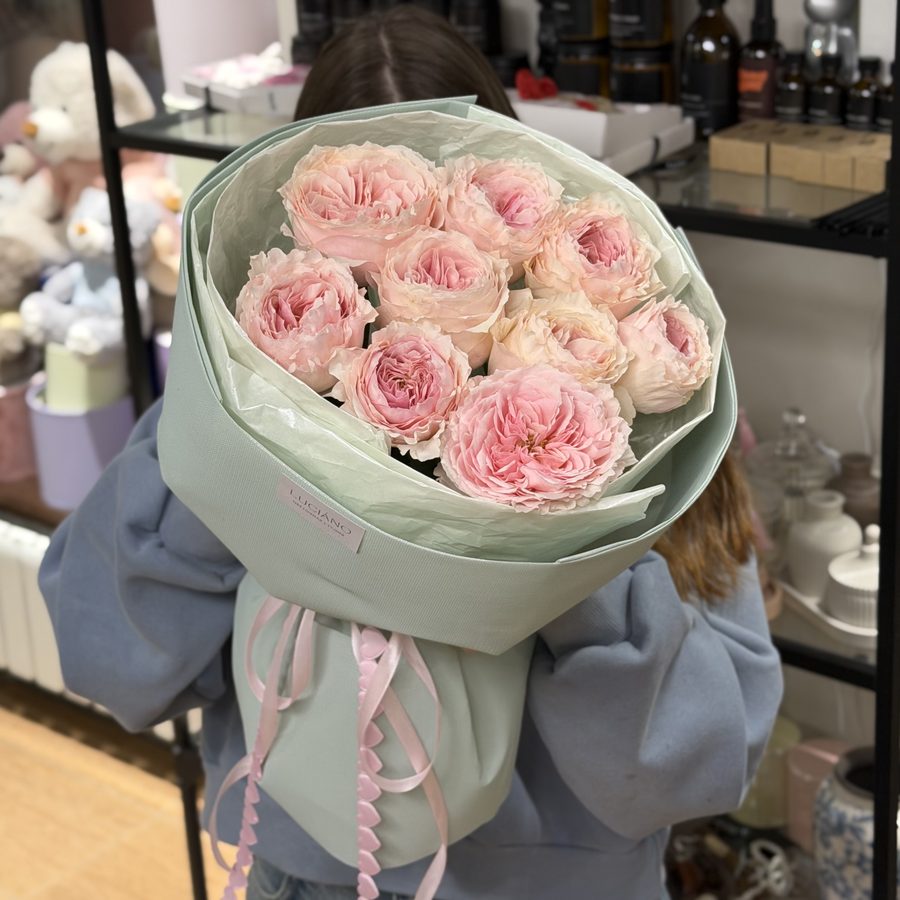 Моно-букет из роз Tsumugi - 9шт