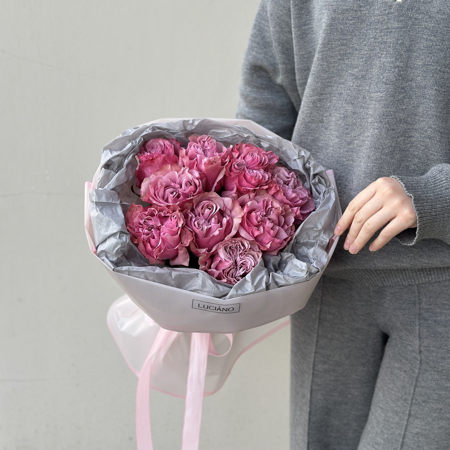 Моно-букет из роз Country Blues - 9шт