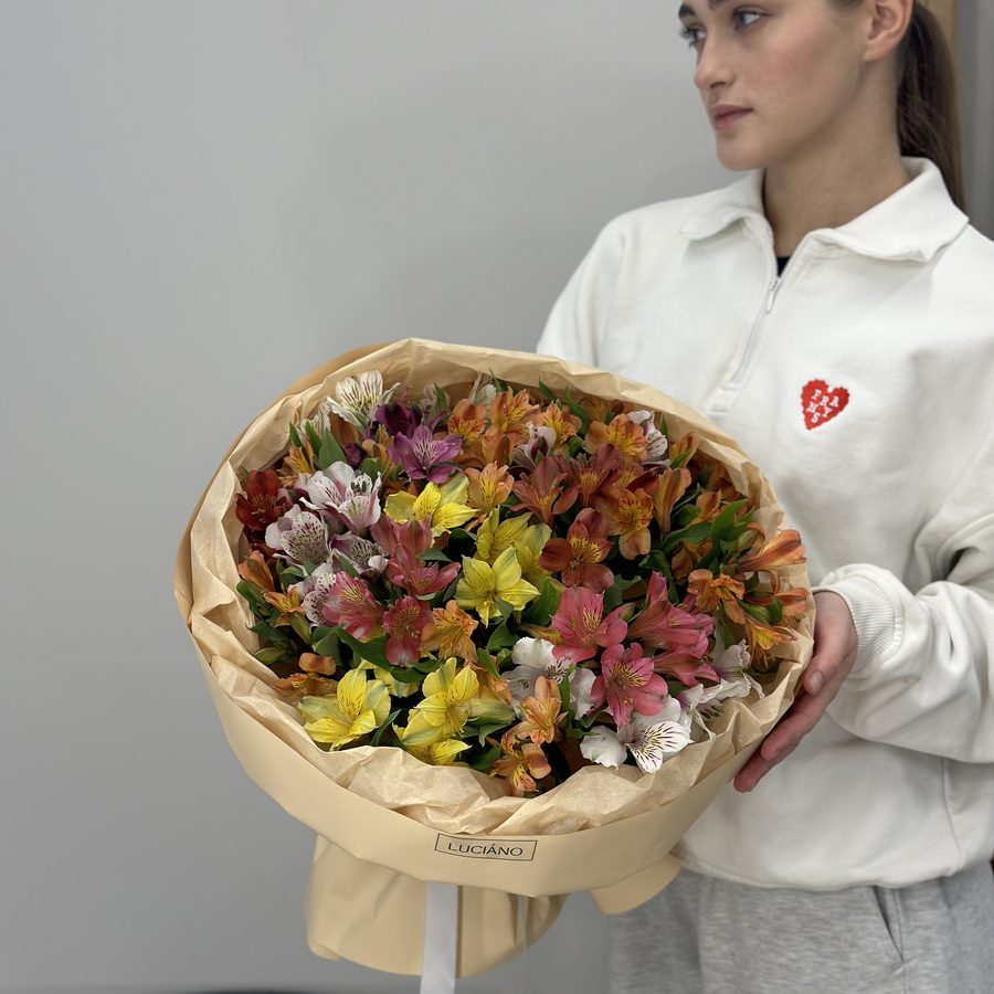 Моно букет из альстромерий - 21 шт