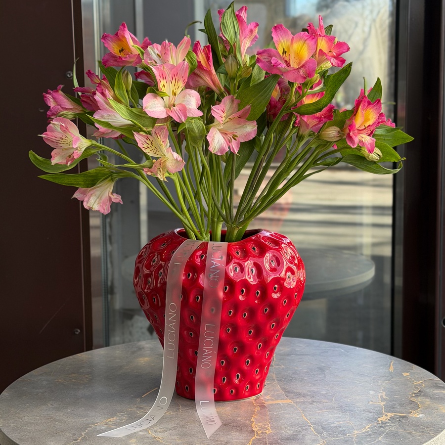 Керамическая ваза «Клубника», размер S