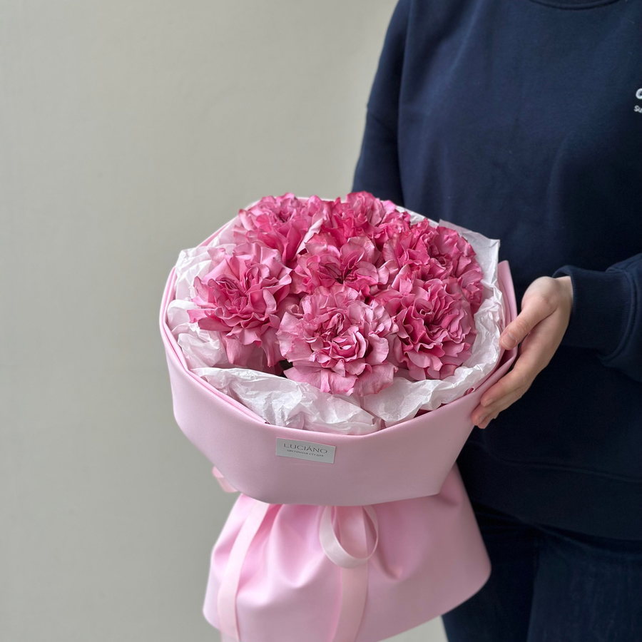 Моно букет из французских роз Country Blues - 7шт